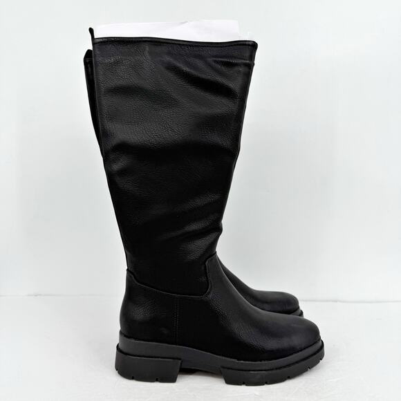 Soul Naturalizer Womens Orchid Knee High Boots US 8.5 M Wide Calf Black NIB - Picture 3 of 11